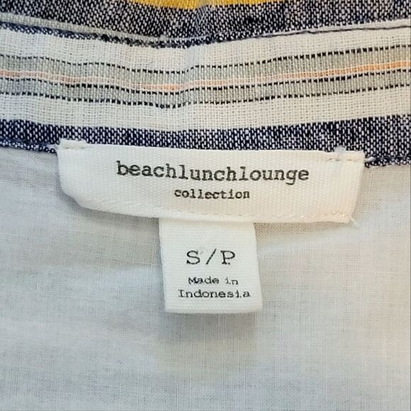 Beachlunchlounge Leandrina Lake Blue Striped Shirt Dress Size S Petite - Picture 5 of 6